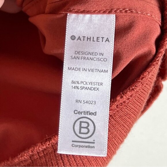Athleta Zephyr Crop Tee Etruscan Red SIZE XS Relaxed Fit Oversized Stretch comfy - Picture 9 of 11